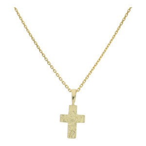 Kreuzanhänger 333 Gold strukturiert JL20-02-1415 Unisex
