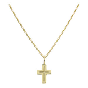 Kreuzanhänger 333 Gold Unisex JL20-02-1416 strukturiert