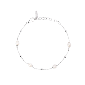 Mabina Armband Silber 925 mit Kugeln & synth. Perlen...