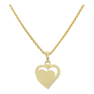 Herz Anhänger Gold 333 Teil rhodiniert Cubic...