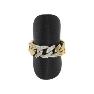 Kettenring Gold 750 Diamant Second Hand 25326475 getragen...