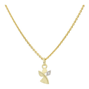 Anhänger Schutzengel Gold 333 Teil rhodiniert Cubic...