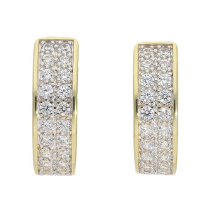 Creolen Ohrringe Silber 925 Gold plattiert, rhodiniert...