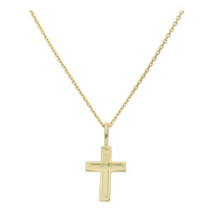 Kreuzanhänger 333 Gold JL20-02-1424 perliert Unisex