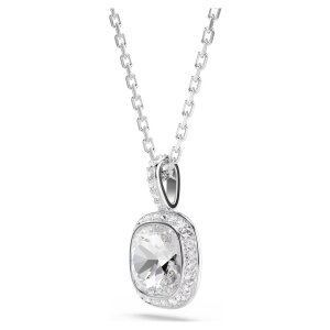 Swarovski Halskette Una 5754340 Kissenschliff, Weiß, Rhodiniert