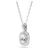 Swarovski Halskette Una 5754340 Kissenschliff, Weiß, Rhodiniert