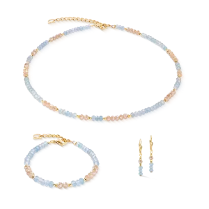 Coeur de Lion Set 2043/50-0738 Jade Goldplattiert