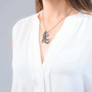 Seinerzeit Silber 925 Anhänger Chiko Salamander...
