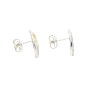 Ohrstecker Silber 925 Gold plattiert Cubic Zirkonia...