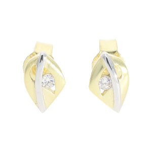 Ohrstecker Gold 333 teilrhodiniert Cubic Zirkonia...