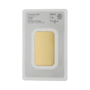 Goldbarren Heraeus 1 Unze Feingold 999,9 zertifiziert...