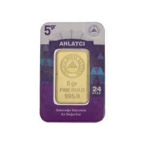 Goldbarren 995 Feingold Ahlatci 24 Karat 5 gr...