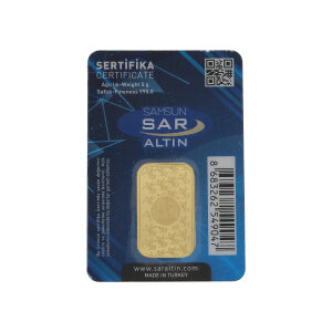 Goldbarren 995 Feingold 5 Gramm Samsun Altin Rafineri...