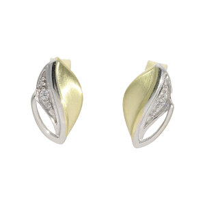 Ohrstecker Damen Gold 333 teilrhodiniert Cubic Zirkonia...