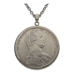 Münzen Anhänger Maria Theresia echt Silber...