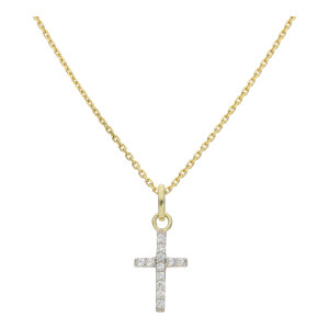 Kreuzanhänger Damen 333 Gold Zirkonia JL20-02-1443...