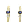 Damen Creolen 333 Gelbgold Saphir Zirkonia JL20-06-1449  mattiert JuwelmaLux