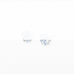 Mabina Ohrstecker Blume hellblau Silber 925 synth....