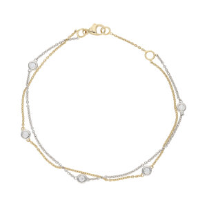 Armband Weißgold Gelbgold 585 Damen Brillianten...