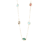 Mabina Collier Silber 925 goldplattiert mit mehrfarbigen Steinen 553892