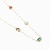 Mabina Collier Silber 925 goldplattiert mit mehrfarbigen Steinen 553892