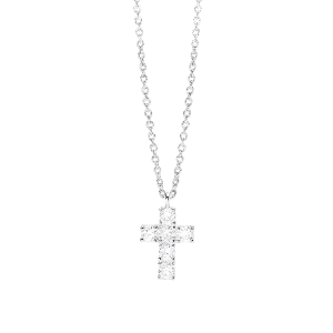 Mabina Halskette Silber 925 mit Kreuz-Anhänger Labor...