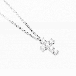 Mabina Halskette Silber 925 mit Kreuz-Anhänger Labor...