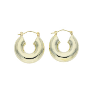 Leichte Gold Creolen 585 Second Hand 25326494 getragen...