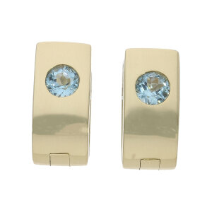 Ohrringe Damen mit Blautopas Gold 333 Second Hand...