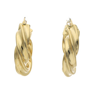 Leichte Gold Creolen 750 Italienische Desing Second Hand...