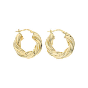 Leichte Gold Creolen 750 Italienische Desing Second Hand...