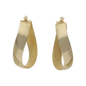 Leichte Creolen Gold 585 Second Hand 25326503 getragen...