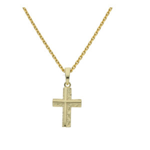 Kreuz Anhänger Gold 333 strukturiert, massiv...