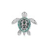 Seinerzeit Silber 925 Anhänger Sheela Jade Schilkröte SZA-3990-475 Emaille, Zirkonia