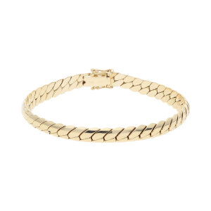 Gold Armband 585 Panzer halbmassiv Second Hand 25326507...