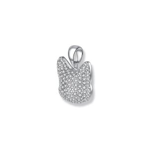 Seinerzeit Silber 925 Anhänger Shiro Katze SZA-3990-278 Zirkonia