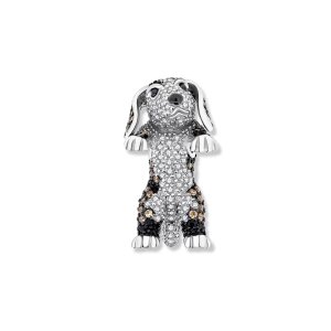 Seinerzeit Silber 925 Anhänger Skippy Hund...