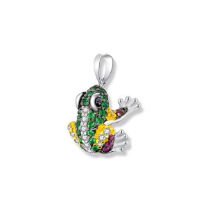 Seinerzeit Silber 925 Anhänger Freddy Frosch...