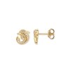 Seinerzeit Silber 925 Ohrstecker Crystal Deflin Infinity SZA-2960-490 Gold plattiert