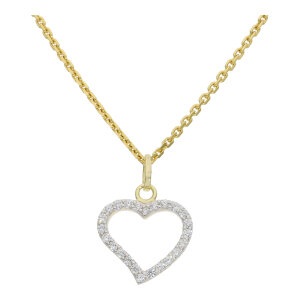 Herz Anhänger Gold 333 Zirkonia JL20-02-1450 JuwelmaLux