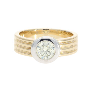 Diamantring Gelb/Weißgold 585 Dia. Second Hand wie...