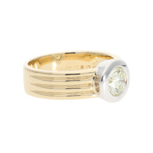 Diamantring Gelb/Weißgold 585 Dia. Second Hand wie...