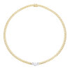 Gold Collier 750 massiv Brillant 0,89 ct Fassung Weißgold Second Hand 25326521 getragen wie neu