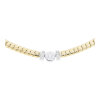 Gold Collier 750 massiv Brillant 0,89 ct Fassung Weißgold Second Hand 25326521 getragen wie neu