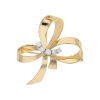 Goldbrosche 750 Handarbeit Unikat Brillant Bicolor Second Hand 25326525 getragen wie neu