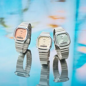 Casio Armbanduhr Edgy Collection AQ-240E-7A2EF Edelstahl, Resin