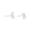 Ohrstecker klein Silber 925 poliert rhodiniert Zirkonia JL20-06-1466 JuwelmaLux