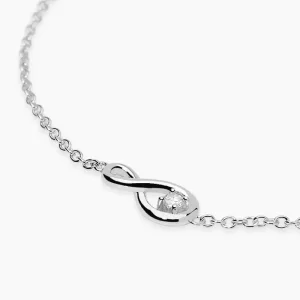 Mabina Armband Unendlichkeitszeichen Silber 925 Labor...