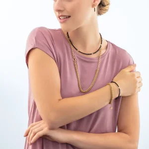 Coeur de Lion Halskette 0800/10-1600 Mesh Chain, Edelstahl gold plattiert