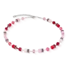 Coeur de Lion GeoCUBE® Iconic Halskette 2838/10-1903  rosé blush, rot, Edelstahl